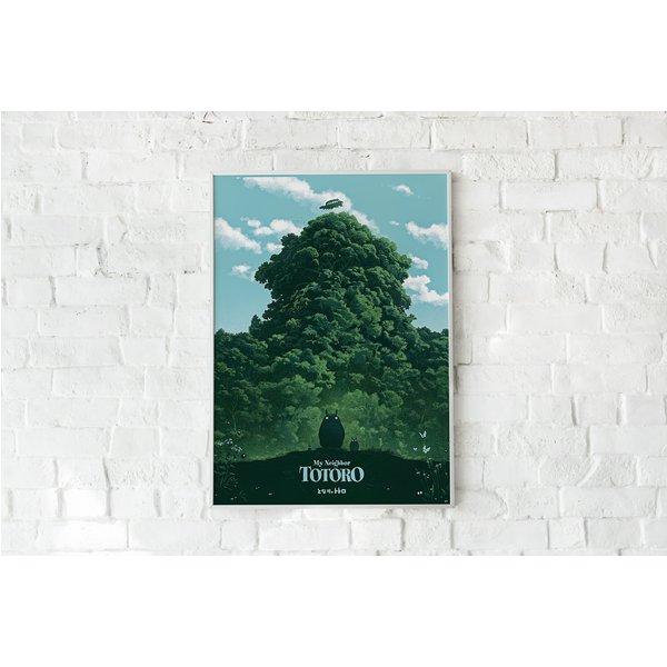 My Neighbor Totoro Poster, Vintage Anime Movie Poster-image