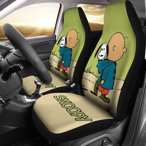 Snoopy & Charlie Brown Life Is Better With A Dog Car Seat Covers-image
