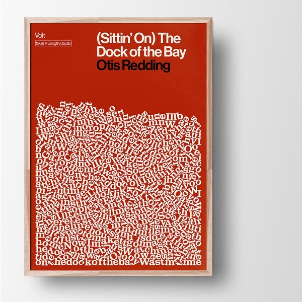 Dock Of The Bay, Song Lyric Print, Otis Redding Poster-image
