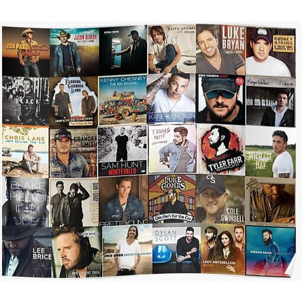 Country Music Collage Premium Matte Vertical Poster-image