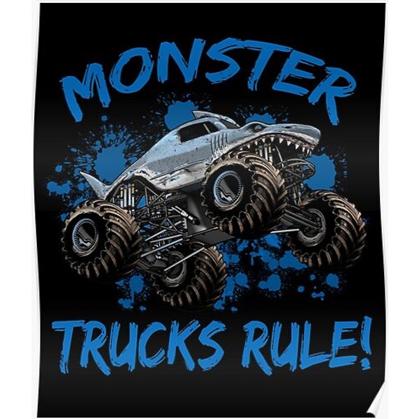 Monster Trucks Rule Premium Poster-image