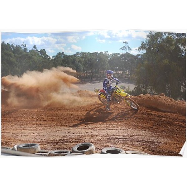 Dirt Bike Riding Premium Matte Vertical Poster-image
