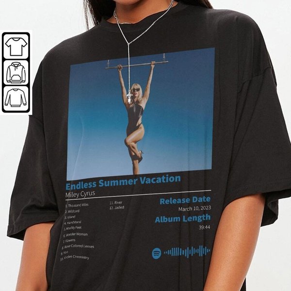 Miley Cyrus Endless Summer Vacation Album Shirt, Album Music 2023 T-Shirt-image