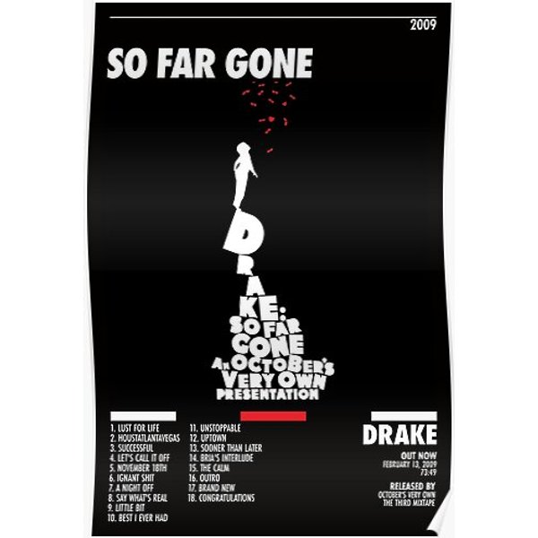 Drake So Far Gone Custom Poster Print-image