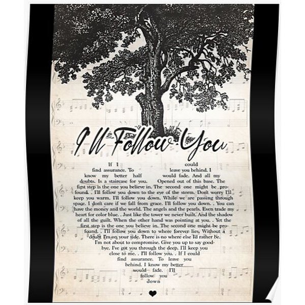 Shinedown - I_Ll Follow You Lyrics Wall Art Gift Premium Matte Vertical Poster-image