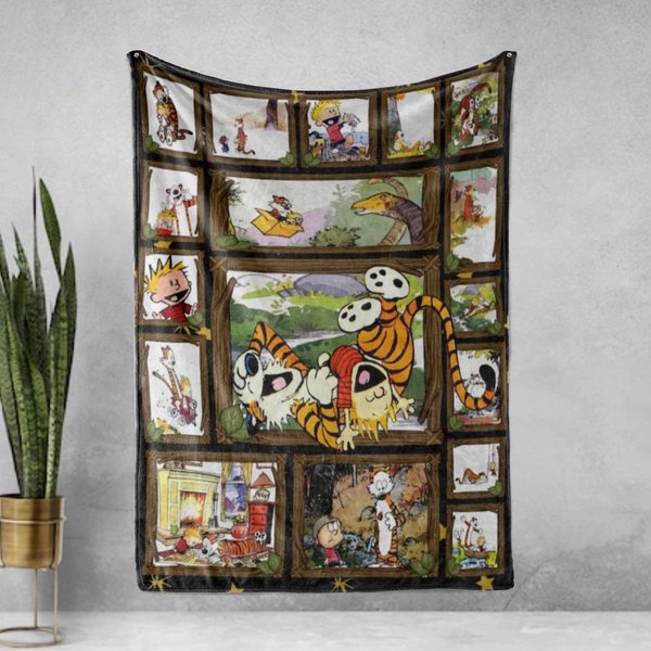Funny Cal Vin And Hobbes Blanket - Cartoon Gifts - End Of Year