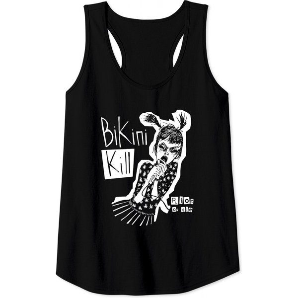 Vintage Bikini Kill Surf Rock Band Tank Tops-image