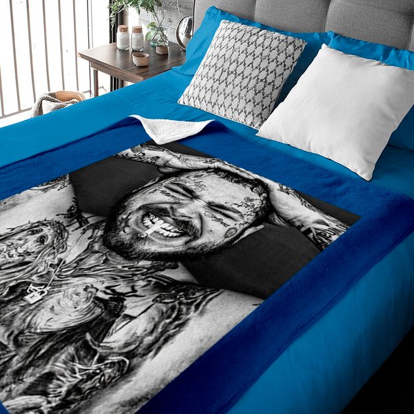 Post Malone Tattoos Baby Blankets-image