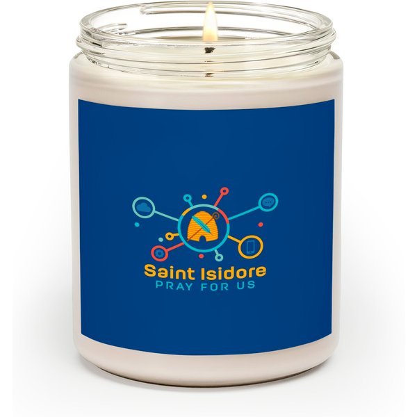St Isidore Of Seville Saint Catholic Computer Scented Candles-image