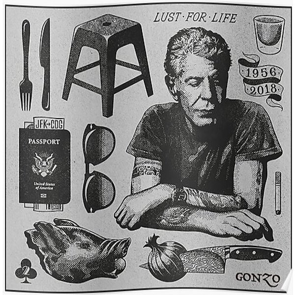 Legend Of Cook - Anthony Bourdain Premium Matte Vertical Poster-image