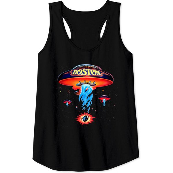 Boston Band Spaceship Rock Band Short Sleeve Crewneck Unisex Tank Tops-image