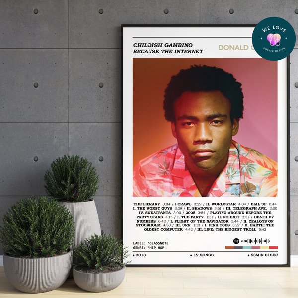 Childish Gambino - Because The Internet Poster / Childish Gambino Poster-image