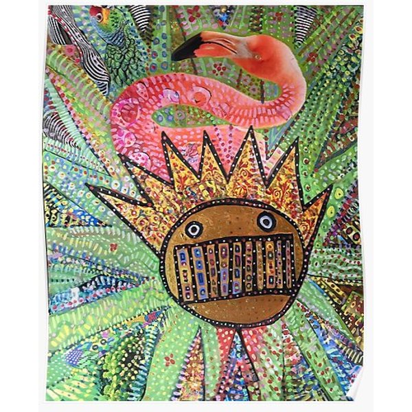 Ween Boognish And Flamingo Premium Matte Vertical Poster-image