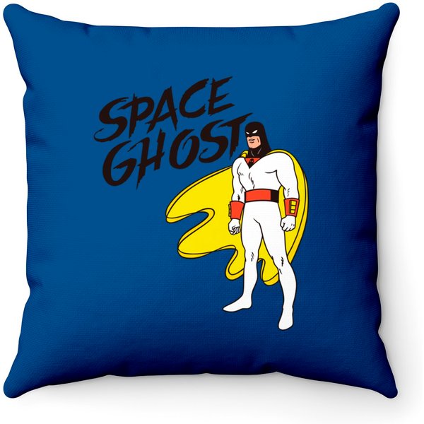 Space Ghost Classic Cartoon Rare Vintage Throwback Old School Throw Pillows-image