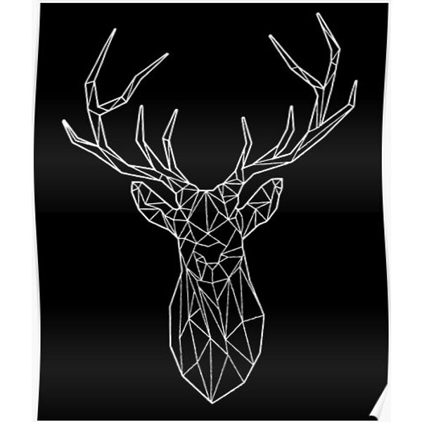 Geometrical Deer Premium Matte Vertical Poster-image