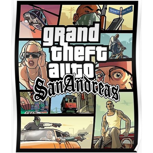 Grand Theft Auto - San Andreas Classic Premium Matte Vertical Poster-image