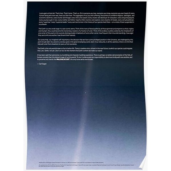Pale Blue Dot - Voyager 1 Premium Matte Vertical Poster-image