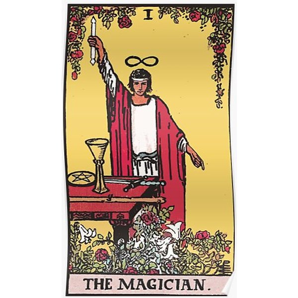 The Magician Tarot Card Rider Waite Classic Premium Matte Vertical Poster-image