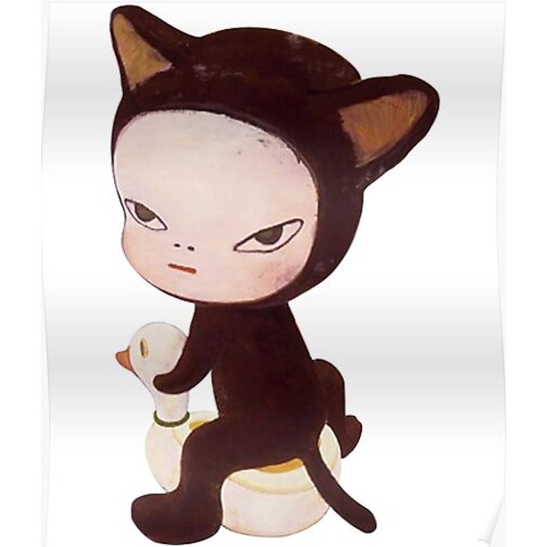Yoshitomo Nara Cat Premium Matte Vertical Poster-image