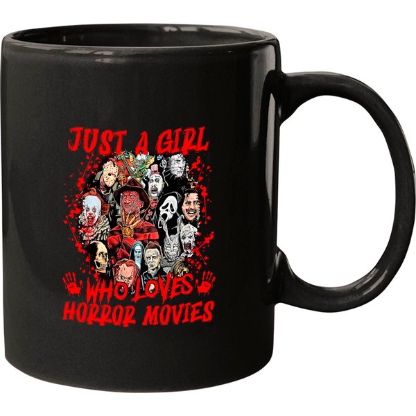 Just A Girl Who Loves Horror Movies Mugs-image