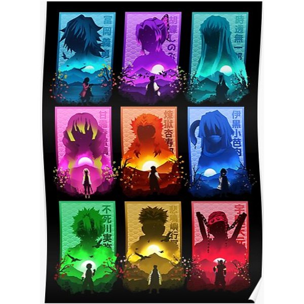 9 Hashira Premium Matte Vertical Poster-image