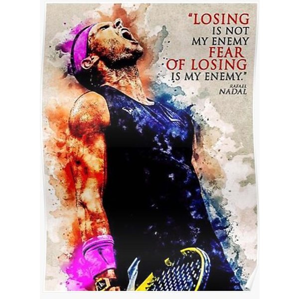 Rafael Nadal Words Premium Matte Vertical Poster-image
