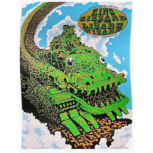 King Gizzard And The Lizard Wizard - Washington D.C. 2022 Premium Matte Vertical Poster-image