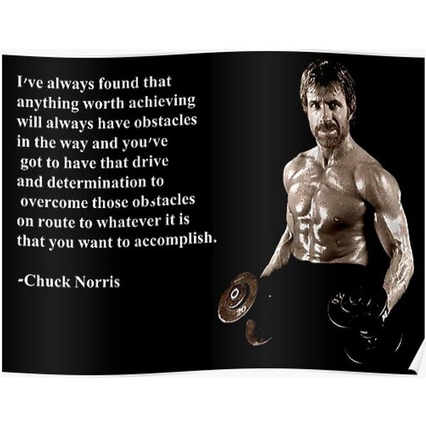Chuck Norris Accomplish Quotes Premium Matte Vertical Poster-image