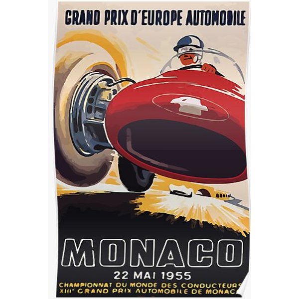 Grand Prix Monaco 1955 Premium Matte Vertical Poster-image