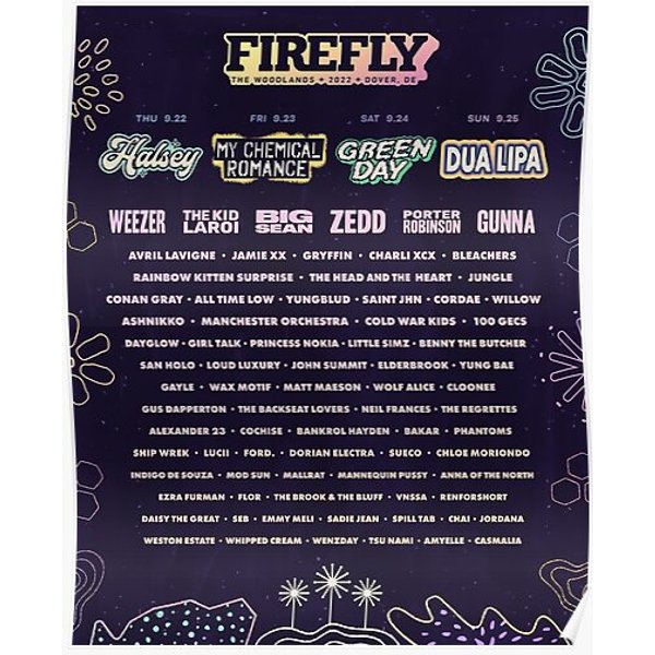 Firefly Music 2022 Tour Lineup Masjuly Premium Matte Vertical Poster-image