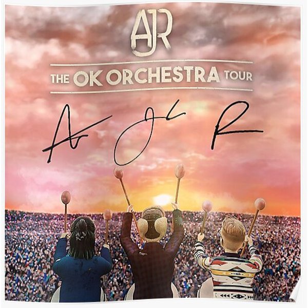 Ok Ajr Orchestra Tour 2022 Signatures Premium Matte Vertical Poster-image