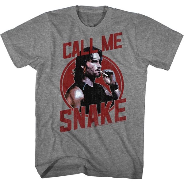Escape From New York T-Shirt Call Me Snake Grey Tee-image
