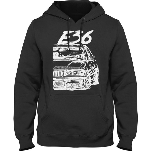 M3 E36 3 Series Men's Black Bm Racing Hoodie-image