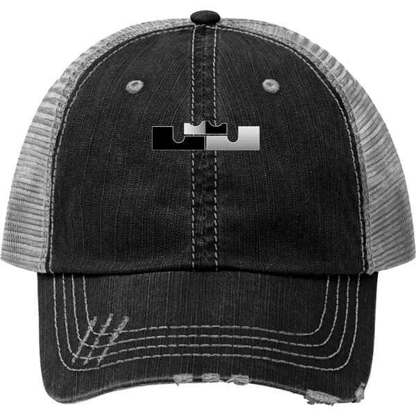 King Lebron J Logo Print Trucker Hats-image