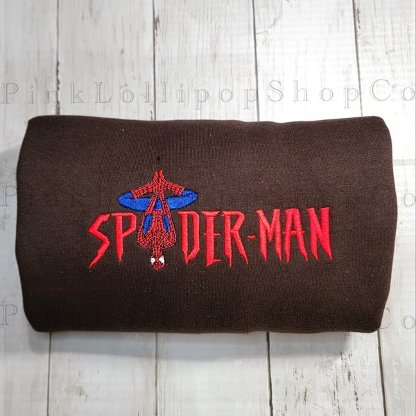 Spider Super Hero Sweatshirt, Spider Embroidered Crewneck-image