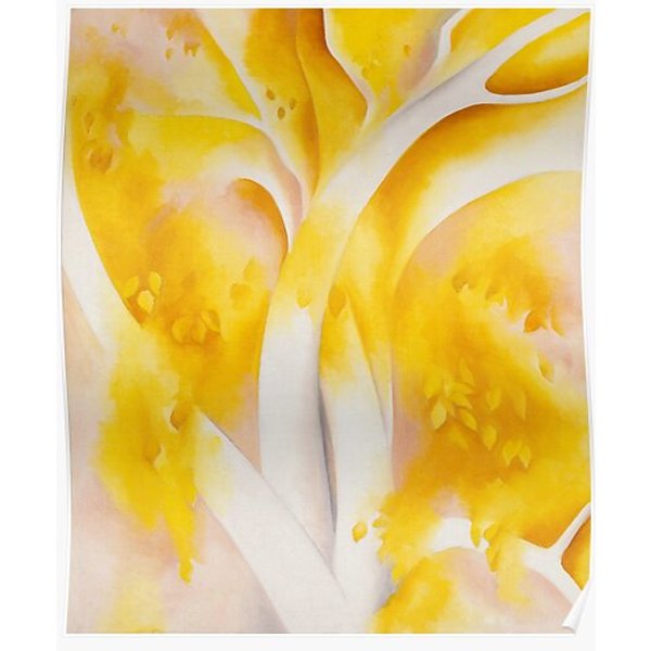 Georgia Okeeffe 1925 White Birch High Quality Premium Matte Vertical Poster-image