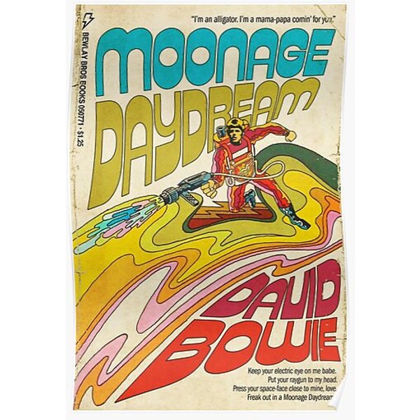 Vintage Moonage Daydream Premium Matte Vertical Poster-image