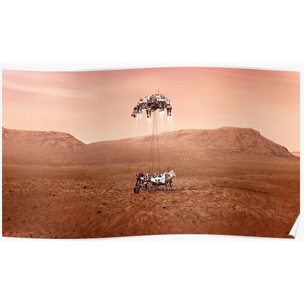 Mars Perseverance Rover Touchdown Premium Matte Vertical Poster-image