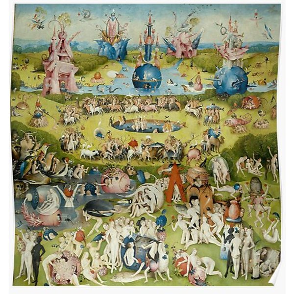 Hieronymus Bosch Garden Of Earthly Delights Premium Matte Vertical Poster-image