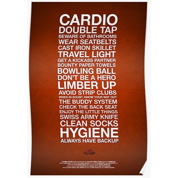 Zombieland — The Rules Premium Matte Vertical Poster-image