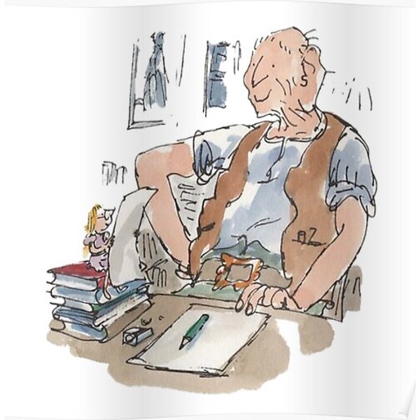 Bfg And Sophie 2 - Roald Dahl Premium Matte Vertical Poster-image