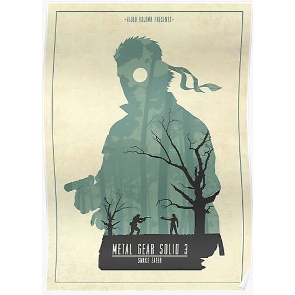Metal Gear Solid 3 "Snake Eater" Minimalist Art Premium Matte Vertical Poster-image