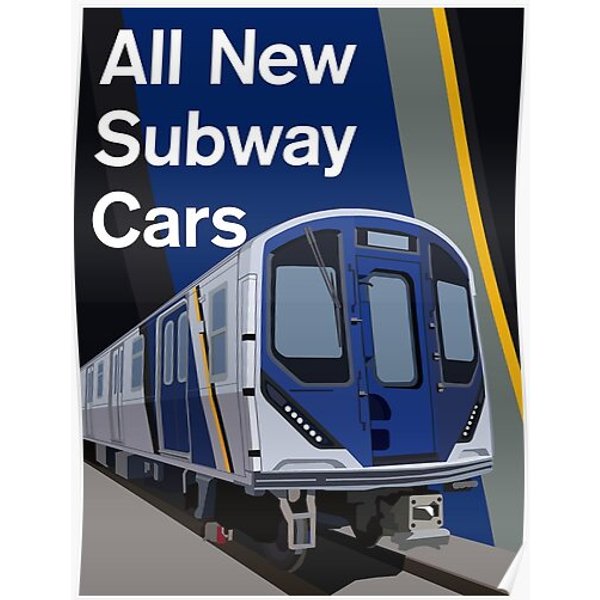 Nyc Subway R211A Poster Premium Matte Vertical Poster-image