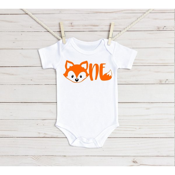 One Year Old Fox Baby Onesie