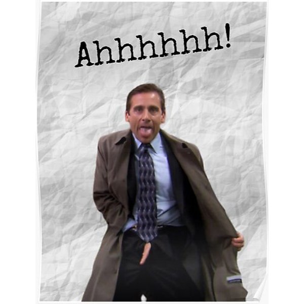 Michael Scott Flashing The Office Premium Matte Vertical Poster-image