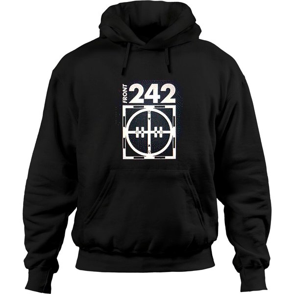 Front 242 †† Glitch 3D Logo Fanart Design - Front 242 - Hoodies-image