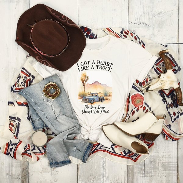 I Got A Heart Like A Truck Shirt, Lainey Wilson, Bell Bottom Country-image