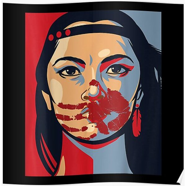 Mmiw Awareness Indigenous Woman Art Stolen Sisters Premium Matte Vertical Poster-image