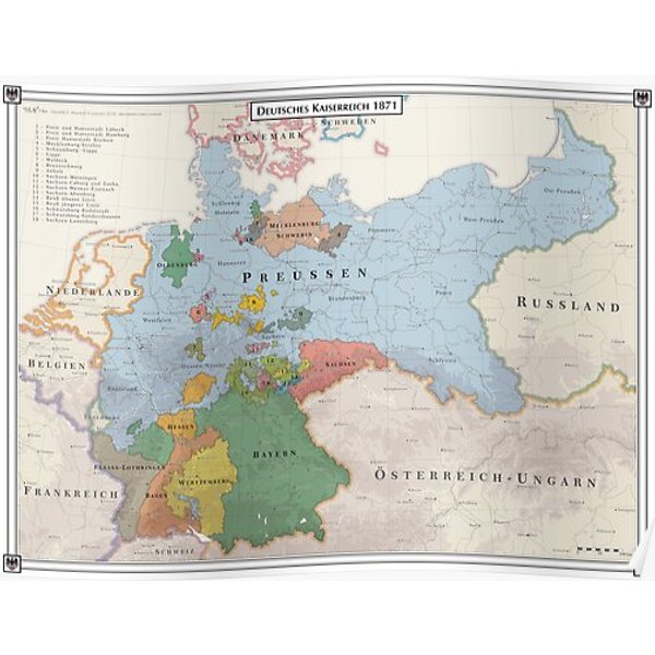 German Empire Ad 1871 Premium Matte Vertical Poster-image