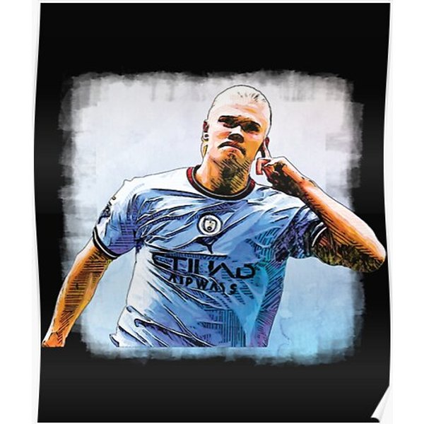 Haaland Erling Goal Machine Premium Matte Vertical Poster-image